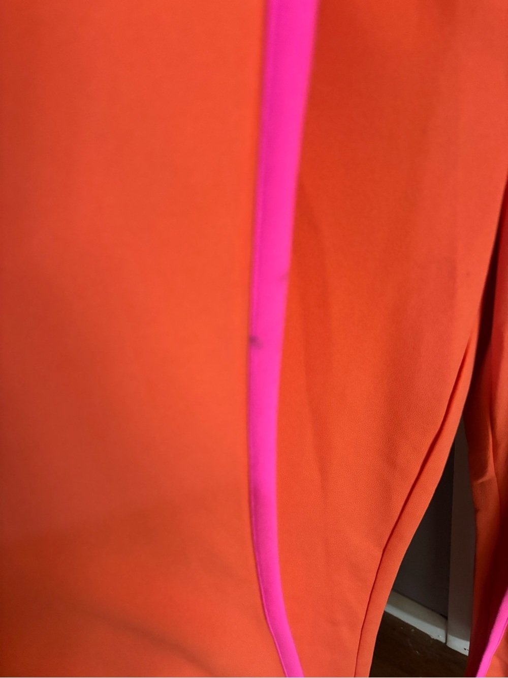 Fashion Nova Orange Wide-Leg Jumpsuit with Pink Trim - Picture 6 of 6